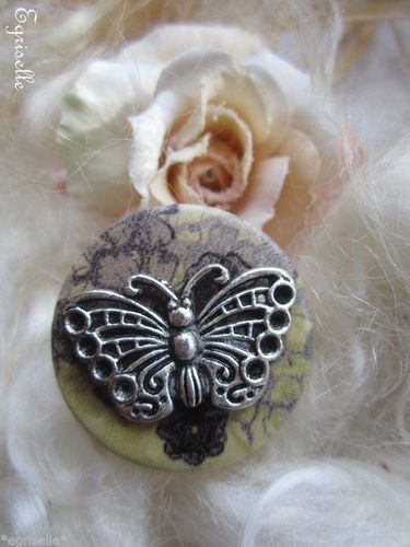♫ "Astre et Papillon Floral" ♫ BAGUE de CREATION Artisanale ♫