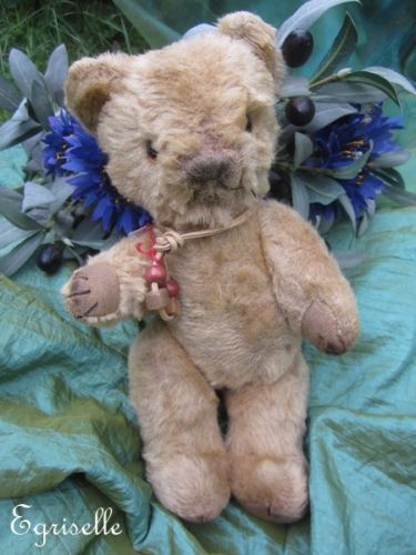 ♫ PELUCHE Vieil OURS "MiniBal", Teddy Bear Antique, COLLECTION d'OURS Anciens ♫