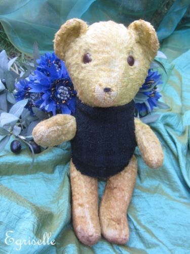 ♫ PELUCHE Vieil OURS "MiniBil", Teddy Bear Antique, COLLECTION d'OURS Anciens ♫