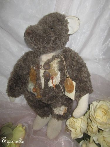 ♫ COLLECTION OURS Artiste CREATION "CossFierre" Pièce Uniqu Teddy Bear PELUCHE ♫