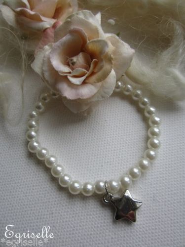 ♫ "Perles Nacrées, l'Etoile" ♫ BRACELET Création Artisanale ♫