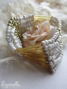 ♫ "Perles, Neige Enchantée" ♫ BRACELET Création Artisanale ♫