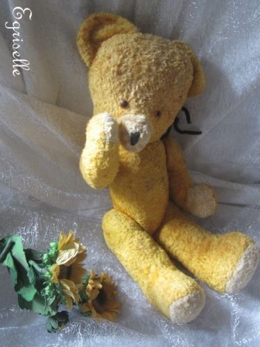 ♫ PELUCHE Vieil OURS "Miel'Dor" Teddy Bear Antique, COLLECTION d'OURS Anciens ♫